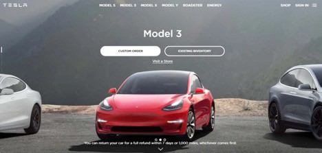 tesla-ecommerce-website