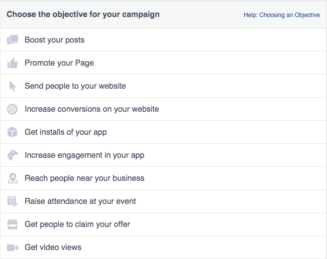 choose-facebook-objective